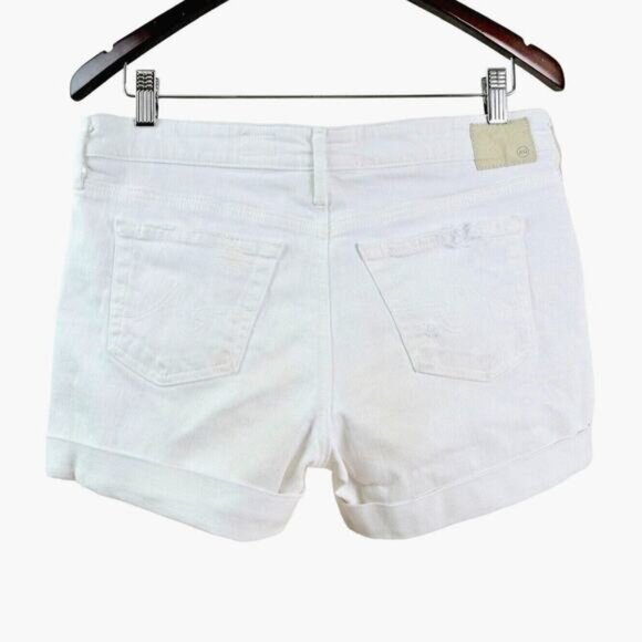 AG Adriano Goldschmied Size 28 Hailey Ex Boyfriend Jean Shorts White - Picture 5 of 10